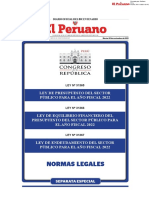 Ley 31365 - 31366 - 31367 Presupuesto Equilibrio Endeudamiento