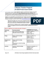 NYS Master Teacher Program 2019-2020 Praxis Exam Guide