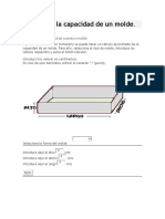 Cálculo de La Capacidad de Un Molde