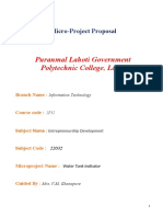 Puranmal Lahoti Government Polytechnic College, Latur: Micro-Project Proposal