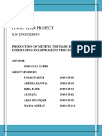 Production of Methyl Tertiary Butyl Ether Using Snamprogetti Process