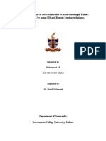 Spatio-Temporal Analysis of Areas Vulnerable To Urban Flooding in Lahore Metropolitan City, by Using GIS and Remote Sensing Techniques