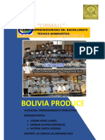 Proyecto de Gastronomia Bolivia Produce