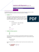 Simplifying Expressions With Exponents