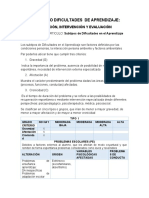 Subtipos de Dificultades en El Aprendizaje