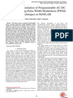 Design and Simulation of Programmable AC-DC Converter Using Pulse Width Modulation (PWM) Techniques in MATLAB