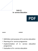 Unit 11 in Service Education