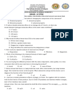 Grade-12 Stem: Summative Assessment in General Chemistry 1 Multiple Choice