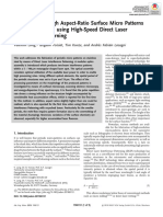 Fabrication of High Aspect-Ratio Surface Micro Patterns On Stainless Steel Using High-Speed Direct Laser Interference Patterning