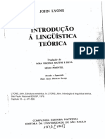 LYONS-1979 Intr Linguistica Teorica - CAP 10 ESTRUTURA SEMANTICA