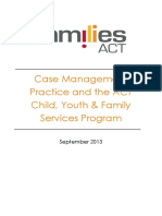 Case Management Practice and The ACT Child, Youth & Family Services Program