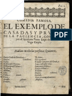 El Exemplo de Casadas y Prueua de La Paciencia