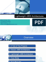 Lightweight J2Ee Architectures: Mihail Chirita, PHD Consulting Architect Agile Answers, LLC