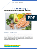 Clinical Chemistry 1: Lipids and Lipoprotein - Methods in Testing