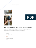 Self Inflating Balloon Experiment: Learning Activities