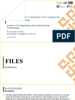 File Handling & Command Line Arguments in C Programming: School of Computing and Information Technology