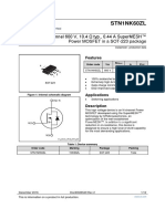 Stn1Nk60Zl: N-Channel 600 V, 10.4 Ω Typ., 0.44 A Supermesh™ Power Mosfet In A Sot-223 Package