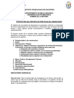 Estructura Del Reporte de Practica PDF