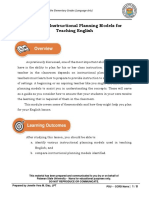 Module 3 Instructional Planning Models For Teaching English