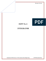 Expt No. 6 Integrator: S.E E&Tc Electronic Circuits