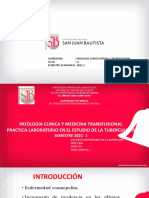 Asignatura: Patología Clínica Médica Y Transfusional Ciclo: Vi Semestre Academico: 2021-1