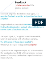 Feedback: Depending On The Relative Polarity