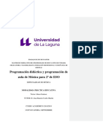 Programacion Didactica y Programacion de Aula de Musica para 2º de ESO