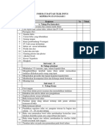 Format Daftar Tilik Infus, NGT, PH Dan Kateter