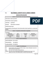 Material Safety Data Sheet (MSDS) Sodium Hypochlorite: Doc. # Naocl-Msds-03 Effective Date: 01.01.2019 Rev. # 00