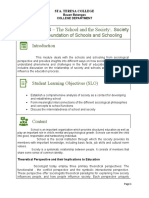 Module 4 - The School and The Society