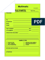 Sample Parts Form