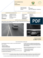 2.000 FCFA: Fiche Electronique de Constat D'Infraction