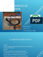 Psychosexual Disorder: Psych Report BSN 3Y2-2 SY 2019-2020 1 SEM