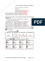 4 Le Theoreme de Pythagore Exercices Corrections