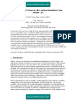 Coupled Fluid / Structure Interaction Simulation Using Abaqus CEL