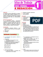 Ejercicios de Plan de Redaccion para Primer Grado de Secundaria