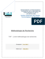 TAF: Livret Méthodologie de Recherche