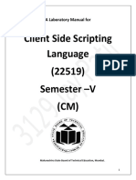 Client Side Scripting Language (22519) Semester - V (CM) : A Laboratory Manual For