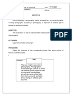 Photography Lab Manual - Activity 2