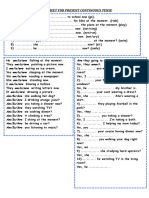 Present Continuous Tense Exercises