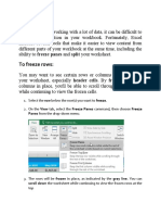 To Freeze Rows:: Compare Information in Your Workbook. Fortunately, Excel