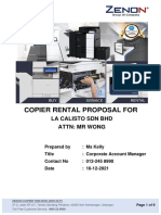 Copier Rental Proposal - Fuji Xerox Dc-IV c2265 (La Calisto SDN BHD)