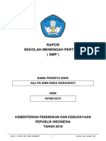 Pelengkap - Rapor - Kelas 7A - 20181