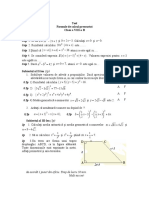 Test Calcul Algebric Clasa 8