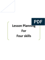 Lesson Plan For Four Skills