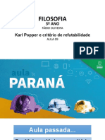 9 Aula 3 Série Filosofia Karl Popper e Critério de Refutabilidade