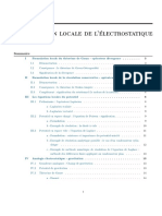 Formulation Locale de L Electrostatique Analogie Avec La Gravitation Cours