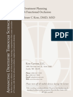 Treatment Planning Functional Occlusion