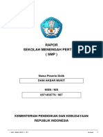 Pelengkap Rapor Dani Akbar Mukit 20211