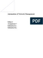 Automation of Network Management